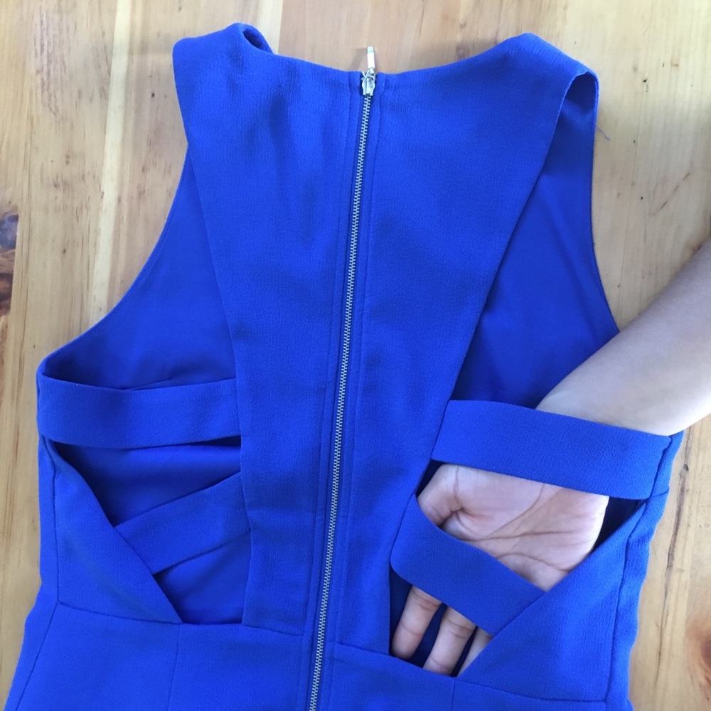 Forever 21 Blue Cutout Dress Size Large New - Picture 8 of 9